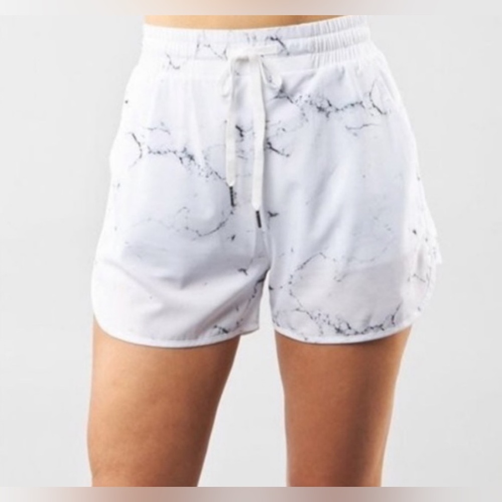 Buffbunny White Marble Flo Shorts Sz M